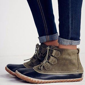 SOREL Out N About Waterproof Booties Leather